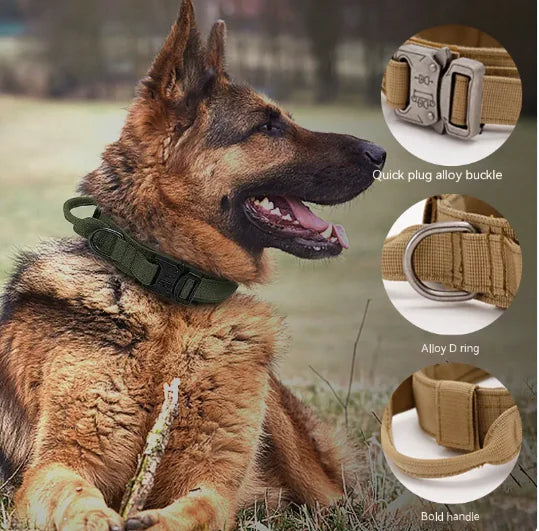 Adjustable Camouflage Tactical Nylon Dog Harness & Leash