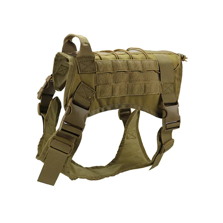 Adjustable Camouflage Tactical Nylon Dog Harness & Leash